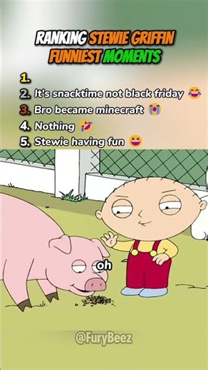 Ranking Stewie Griffin Funniest Moments 😂