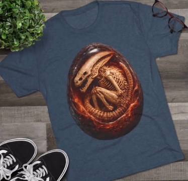 Nightmare Foundry Alien Embryo T-shirt, Horror Graphic Tee, Gothic Monster Shirt - Etsy