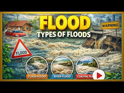 🌊 Flood Explained | Types of Floods | Geography for Students