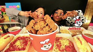 Jollibee mukbang with HyuneeEats collab