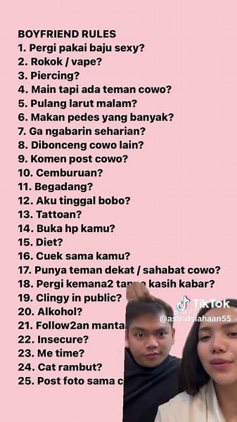 Boyfriend Rules for a Happy Relationship