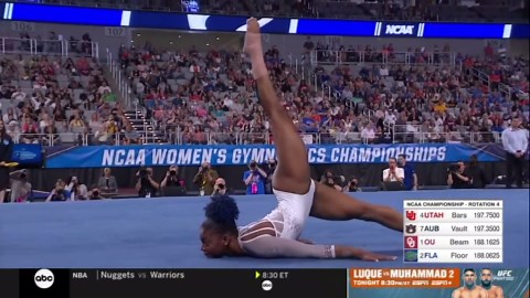 Trinity Thomas scores another Perfect 10 on floor at 2022 NCAA gymnastics finals