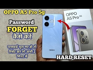Oppo A5 Pro 5g 🔐 Unlock Without Pc ✅ Hard Reset ✅ Pattern Lock, Password Lock Remove