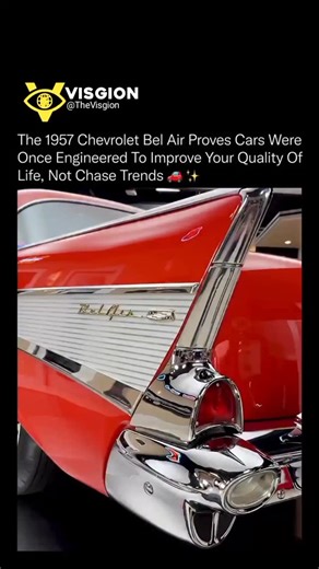 Visgion on Instagram: "The 1957 Chevrolet Bel Air was designed at a time when cars were built to improve daily life, not chase software updates or design cycles. 🛠️🕰️ Every detail had intent. Mechanical switches instead of screens. Weighted knobs instead of touch panels. Dash clocks, chrome trim, and tactile controls designed to be used, understood, and repaired. Nothing was hidden. Nothing was disposable. In the 1950s, automotive technology focused on longevity, comfort, and human interaction