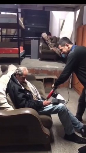 Indoor Vacuum Cleaner Demonstration with Two People