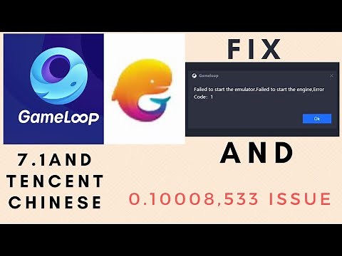 How to fix gameloop, tencent gaming buddy error 0.10008,533 and error code 1