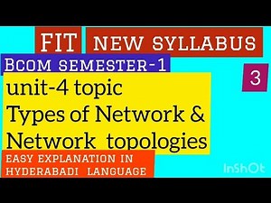 FIT Unit 4 Types of Network & Network Topologies | Bcom 1st sem 1st year | Oemania University