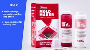 Amazing Mold Maker (1 Gal) – Fast-Curing Platinum Silicone Rubber for Detailed Molds – Food Safe, 30-Min Demold Time – Great for Wax, Soap, Food-Related Arts, Coasters, Jewelry & Other Resin Crafts