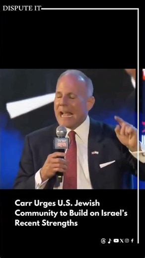 Carr Urges U.S. Jews to Use Israel’s Strengths Domestically