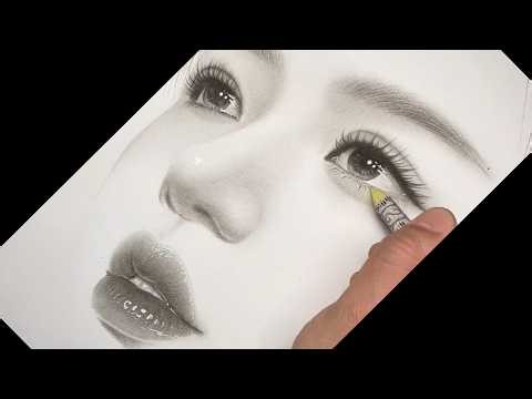 Happiness and sadness live in tandem in our eyes | Hyper Realistic Eye Drawing Tutorial