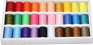 Amazon.com: Thread for Sewing 30 Colors, 200 Yards Per Spools, Polyester Sewing Thread Kit for Sewing Machine & Hand Sewing