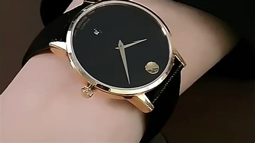 【腕表推荐】摩凡陀（Movado）瑞士手表博物馆系列机械皮带男表 经典设计彰显品位 瑞士制表工艺礼赠之选