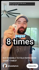 How to Fold a Piece of Paper 8 Times