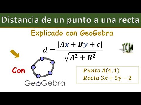 Distance from a point to a line using GeoGebra