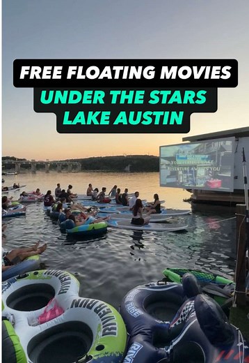 MOST PEOPLE IN AUSTIN HAVE NO IDEA THIS EXISTS… 🎬🌊 You can watch FREE movies right on Lake Austin every Thursday at @mozartscoffee… and yes, you can literally float on the water while watching. Grab a free seat on the deck or upgrade your night with a paddleboard, tube, or donut boat. It honestly feels like a hidden summer date night spot in Austin. 🍿 Must RSVP 🎥 Movies start at 8 PM 📍 3825 Lake Austin Blvd APRIL LINEUP 4/2 The Truman Show 4/9 The Parent Trap 4/16 Wicked 4/23 The Lorax 4/30