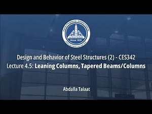 4.5. Leaning Columns, Tapered Beams/Columns