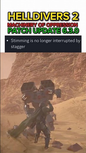 Stimming CHANGE After Patch Update 6.3.0 - Helldivers 2