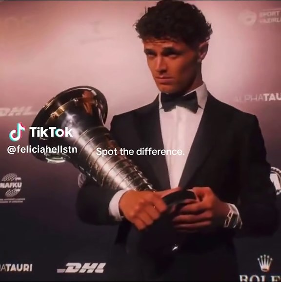 He’s never letting go of the trophy😭 #wicked #landonorris #formula1 #f1tiktok #fyp