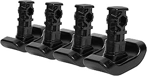 4 Pcs Replacement Ski Glides Black Walker Ski Glide Compatible with Stander EZ Fold-N-Go Walker, Able Life Space Saver Walker and Signature Life Elite Travel Walker