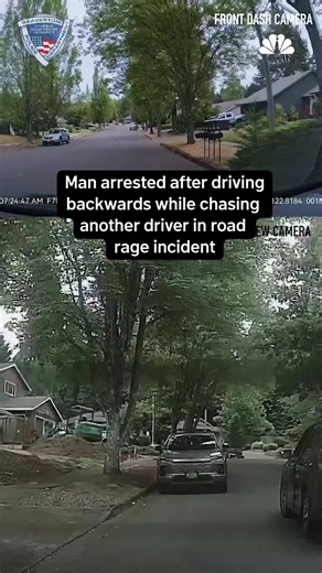 Beaverton police arrested a man after a road rage incident in Oregon. Investigators say he drove recklessly, entered oncoming traffic and chased another driver in reverse for more than a mile. Officers later found an airsoft handgun and arrested him on reckless driving and menacing charges. The incident was recorded by the cameras in the victim's car. #Oregon #roadrage #dashcam