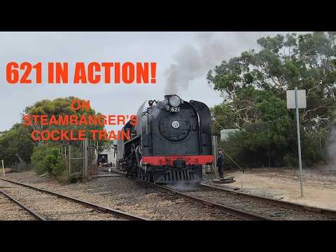 STEAMRANGER’S 621 LOCO IN ACTION ON THE COCKLE TRAIN!