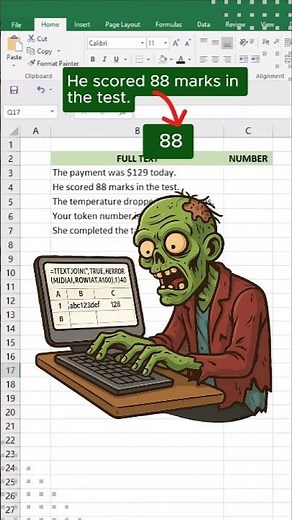 How to Get Numbers Out of Any Excel Cell Fast! #shorts #exceltips #exceltricks
