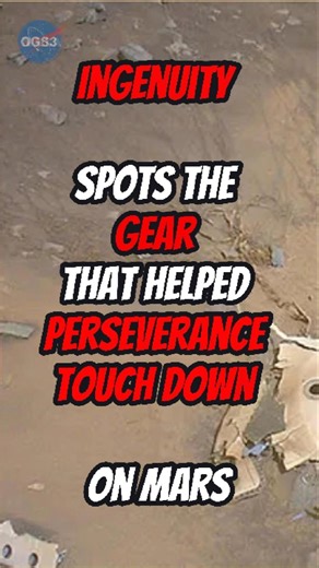 Ingenuity Spots the Gear That Helped Perseverance Touch Down on Mars 🔴🚁 #ourgalaxy83 #mars #shorts