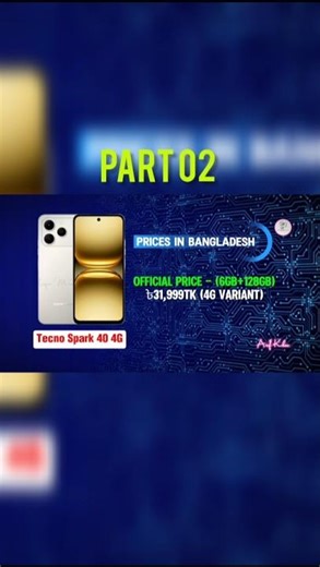 Tecno Spark 40 4G – Budget Beast! 💎| Shorts Highlight Info Part 02 Video 2026