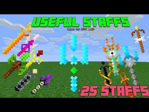 MCPE: Useful Staffs Addon (new update)