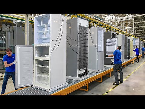Inside Massive Factory Producing Millions of Fridges per Year - Production Line