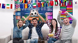 NicceMart World Cup Soccer Ball 2026 Tournament‌ Wallchart Set, 39" x 26" 2 Design All Matches Poster and 39" x 13" Schedule Chart Double Side Printing No Crease for Soccer Party Bar Home Decorations