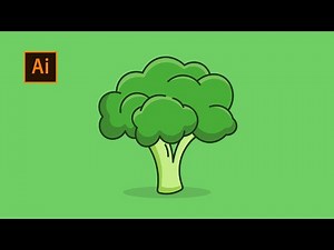 Broccoli Vector Illustration - Adobe Illustrator Tutorial
