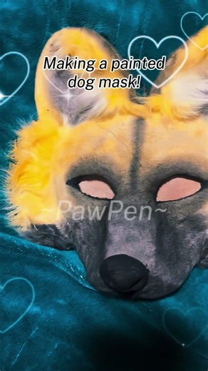 Repost of painted dog mask! #fypシ #diycosplay #artandcraft #howtomakemask #maskmaking #catmask