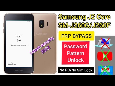 Samsung J2 Core Frp Bypass Without Computer and Password Pattern Unlock