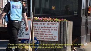 Menwith Hill in the UK is one of the world's largest spy bases. It is used by the USA's National Security Agency, including for drone strikes. Every 4th July activists gather to read a declaration and protest against the base's activities. #TrumpVisitUK | Privacy International