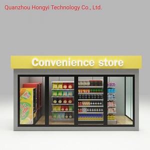 [Hot Item] Design Container Coffee Shop New Food Kiosk Shops Outdoor Container Houses Prefabricated House Galvanized Steel Frame ISO9001