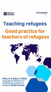 Additional English support can be really helpful when teaching refugees. You can download the handbook, with more practical ideas, here: https://www.teachingenglish.org.uk/publications/resource-books/language-resilience-handbook-teachers-refugees Naomi #TeachingEnglish #RefugeeWeek #WorldRefugeeDay #Inclusion #InclusivePractices | TeachingEnglish - British Council