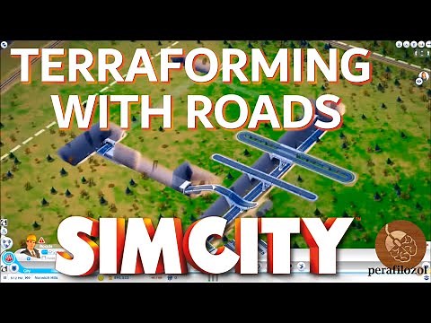 ⛏ Terraforming with roads in SimCity 5 (2013) Tunnels and Overpasses