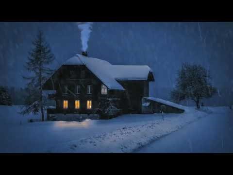 Mountain Cabin Winter Ambience | Howling Blizzard & Strong Wind Sounds for Deep Sleep