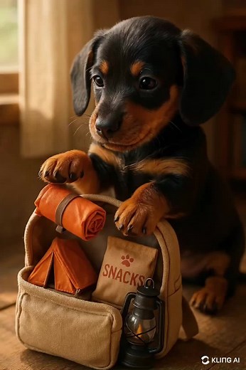 Dexter’s very first camping trip 🐾⛺️ Every tiny step was a big adventure — Packing his bag, getting lost in a giant map, Setting up his little tent, sipping warm milk by the fire, and finally… falling asleep under the stars ✨💤Such a small pup, such a big day 🥹💛👉 May your day be as cozy as Dexter’s 🐶🌙 #puppytok #dachshundpuppy #campingdog #tinyadventurer #dogsoftiktok #cutedogvideo #puppyadventures #dexterthepuppy #cozyaesthetic #petvideo #wholesomecontent #campingvibes #dachshundlove #pup