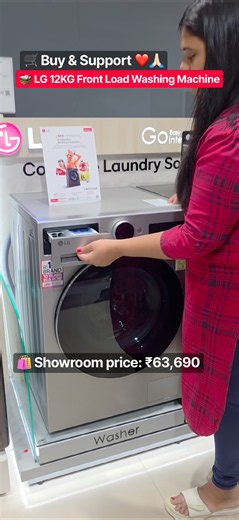 🧺 LG 12KG Front Load Washing Machine | FX1412N9S ESNC ✨