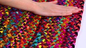 SAFAVIEH 10x14 Area Rug - Braided Collection - Large - Red & Multi, Handmade Woven Cotton, Boho Reversible Style, Ideal for Living Room, Bedroom (BRD210A)