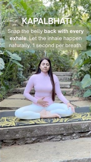 Feeling heavy or sluggish? Try Kapalbhati #pranayama #yoga