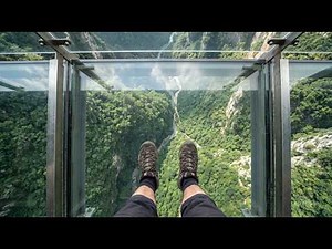 How China Built the World's Longest Glass Bridge in a Canyon No Machine Could Reach (Full Process)
