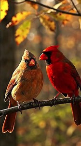 Northern Cardinal Pair ❤️🐦 | Love & Care in the Wild | #cardinals #pair #birds #wildlife #nature #yt