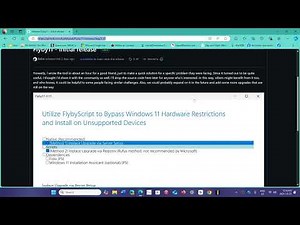 Windows 11 24H2 Bypass minimum requirements using Flyby11 tool from GitHub