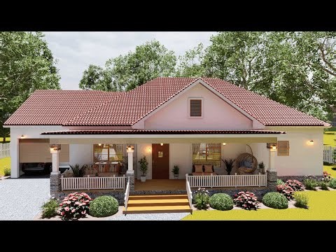Fall in Love with this Warm house design (Exterior, interior and floorplan) | 4 bedrooms