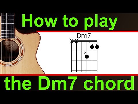 How to play Dm7 on guitar. The D minor 7 or D min 7 chord guitar lesson