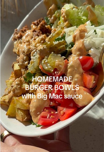 Healthy Burger Bowls with Big Mac Sauce Recipe