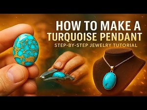 How to Make a Turquoise Pendant Necklace | Handmade Jewelry with Real Turquoise Stone